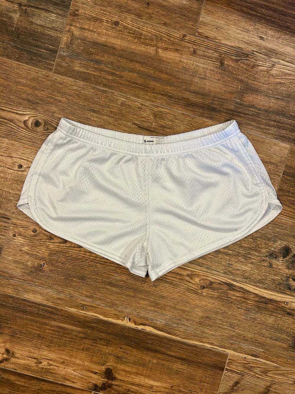 Soffe Low Rise Mesh Athletic Shorts White Size L Juniors
